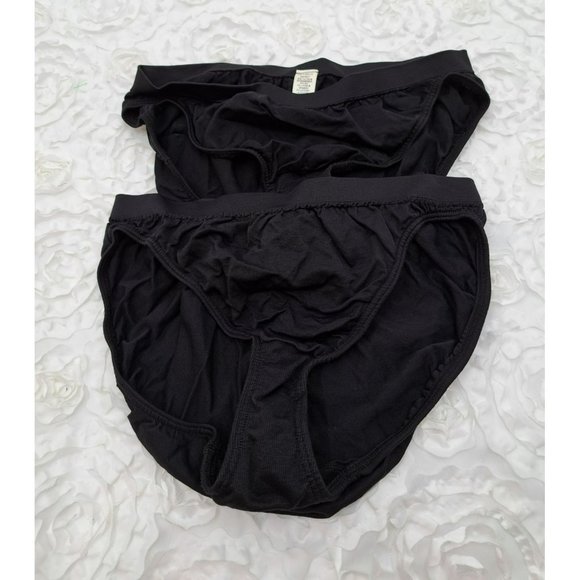 3 Pr VINTAGE (2000)‎ Victorias Secret Bikini NEW Med Black - Picture 2 of 5